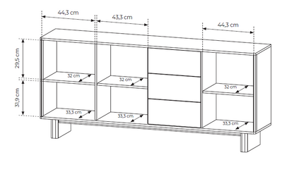 Naboo II sideboard 183.3x38.1x82.6