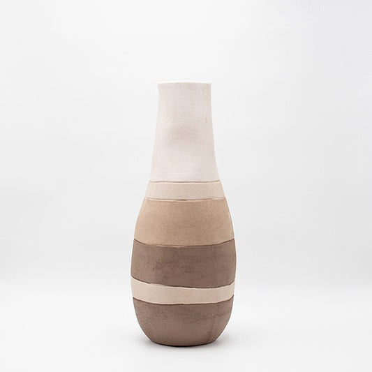 ΒΑΖΟ ΚΕΡΑΜΙΚΟ ΕΚΡΟΥ-ΜΠΕΖ-ΚΑΦΕ 18x18x44.5