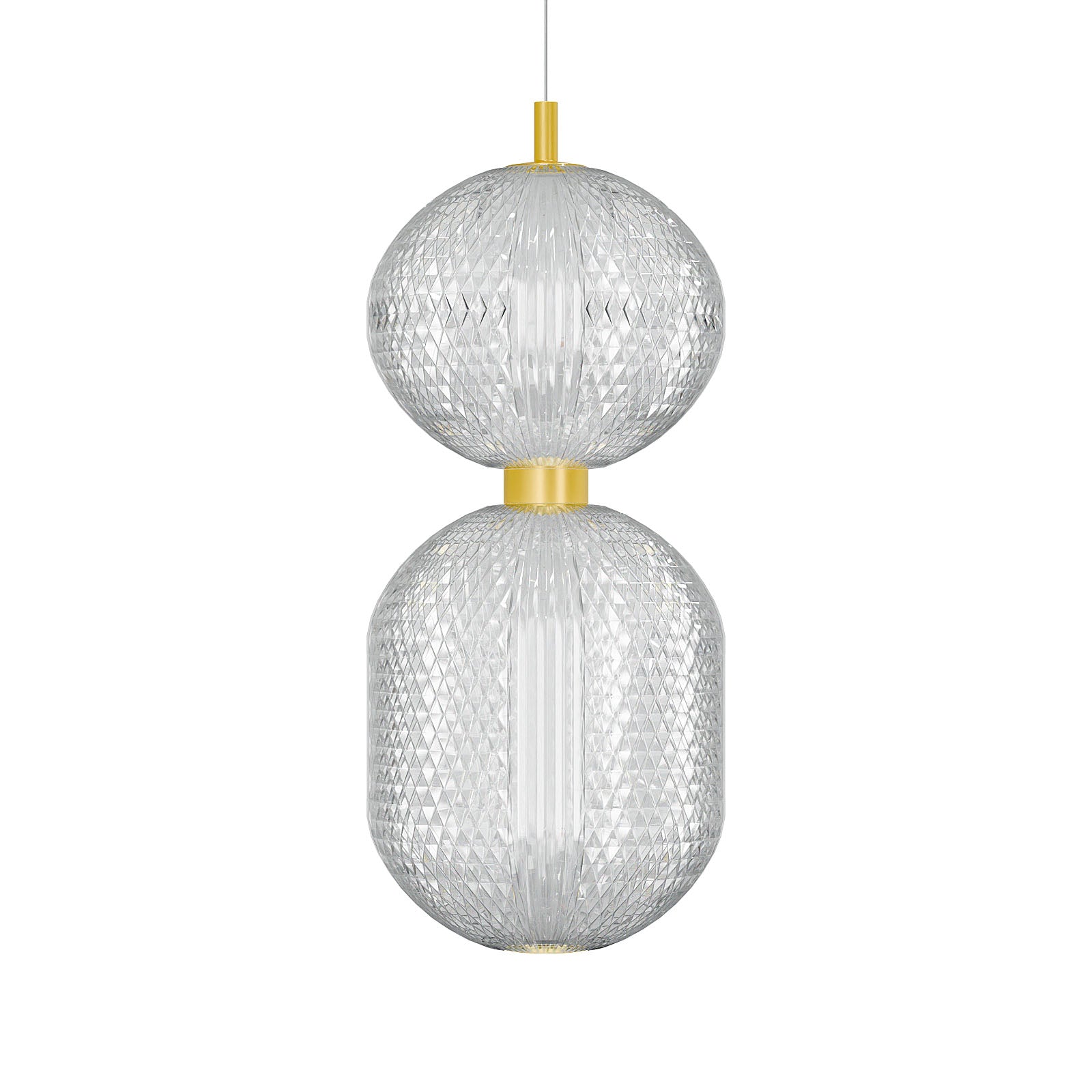 Φωτιστικό Κρεμαστό LED 30W 4000K Χρυσό 39x15x120