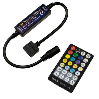 CONTROLI 73427 Σετ Dimmer / Controller με RF Ασύρματο Χειριστήριο με 5 x 1.2A 28.8W Κανάλια DC 5-24V 6A 144W Max IP20 - RF2.4Ghz - Μ30 x Π1.7 x Υ1.1