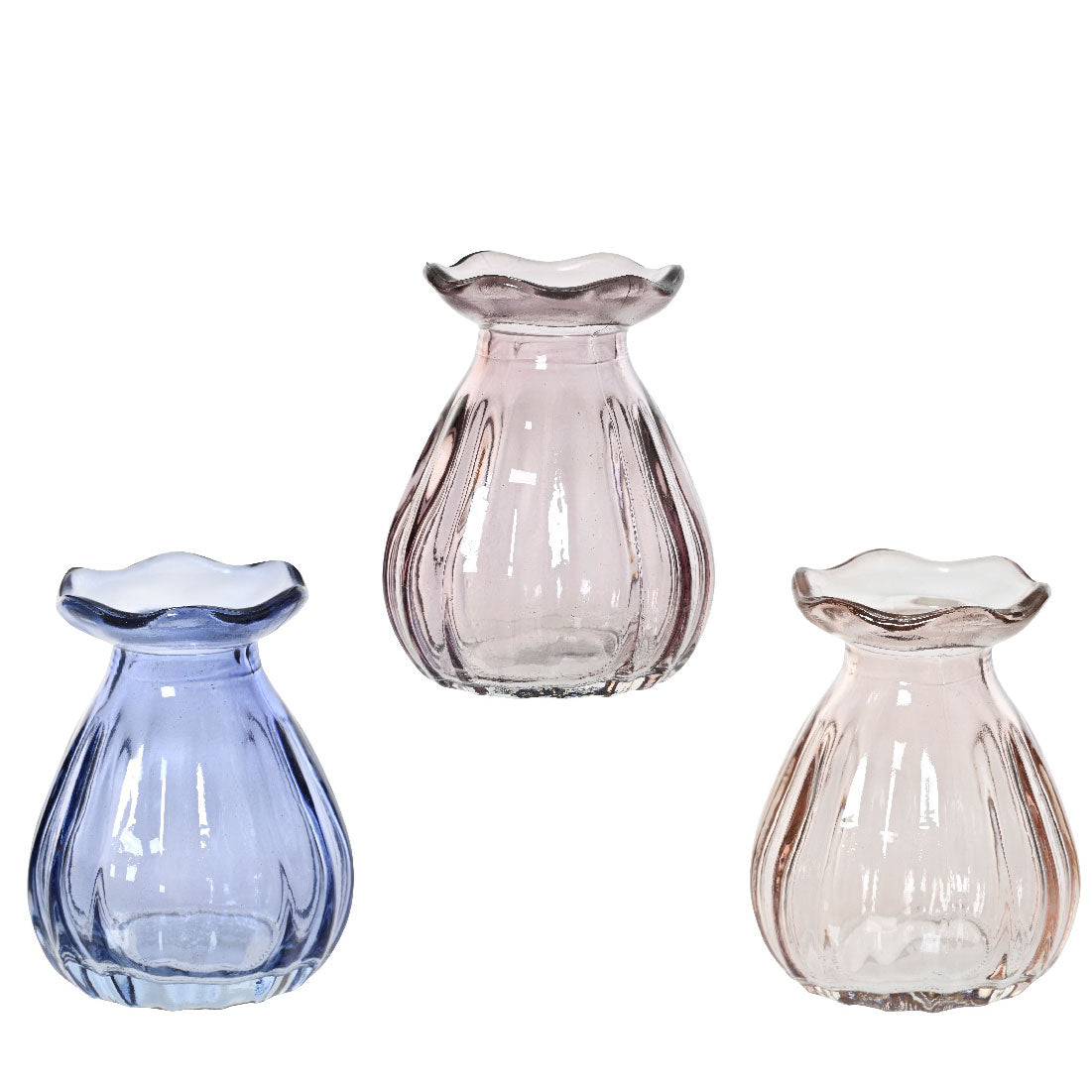 Γυάλινο Βαζάκι 7x7x9 Λιλά