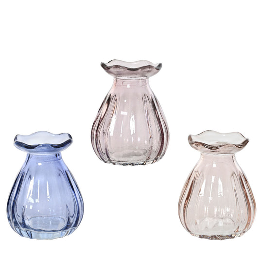 Γυάλινο Βαζάκι 7x7x9 Λιλά