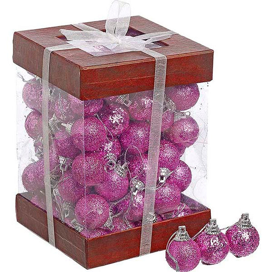 Μπάλες Φελιζόλ Χριστουγέννων Ροζ S/96 3εκ