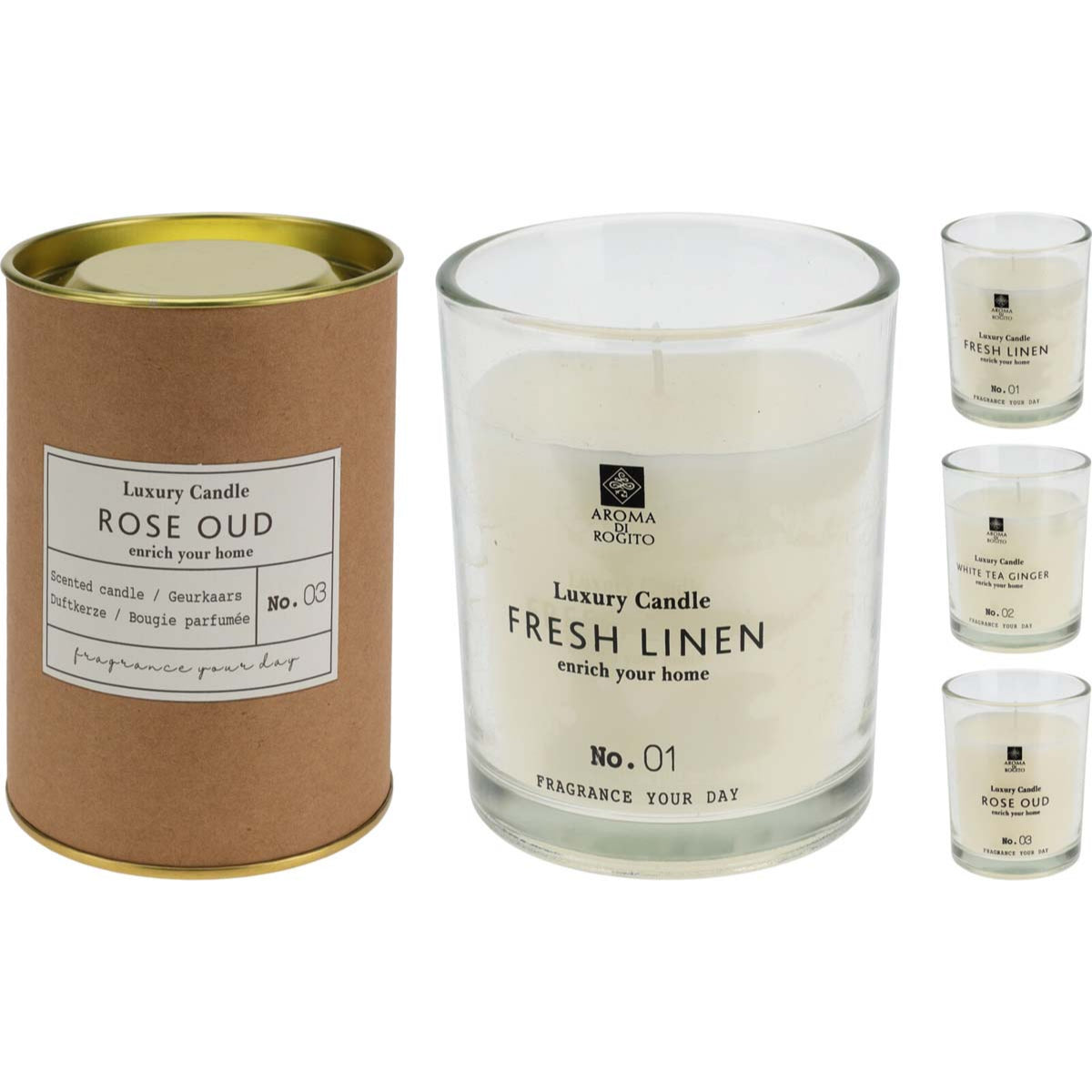 Κερί Αρωματικό σε Γυαλί 8x8x10 3 Σχδ