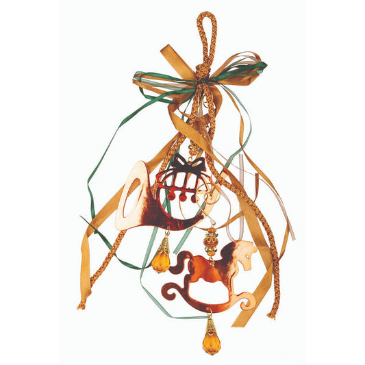 Γούρι Στολίδι Μεταλλικό Μπρονζέ 50εκ