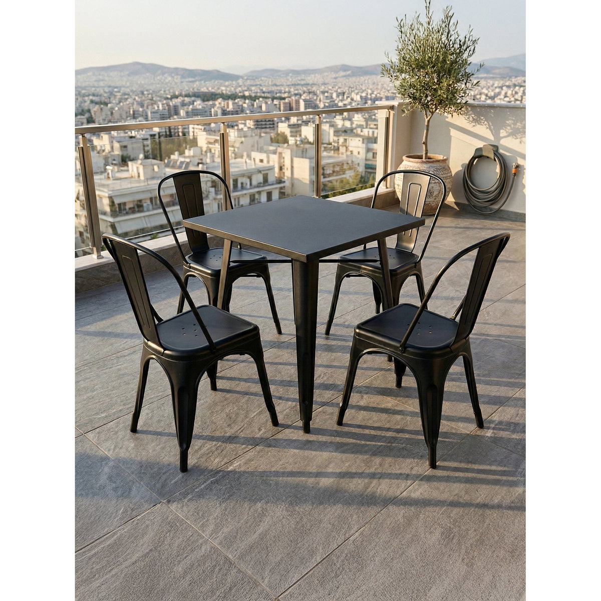 Τραπέζι Dorel Μαύρο 70x70x76