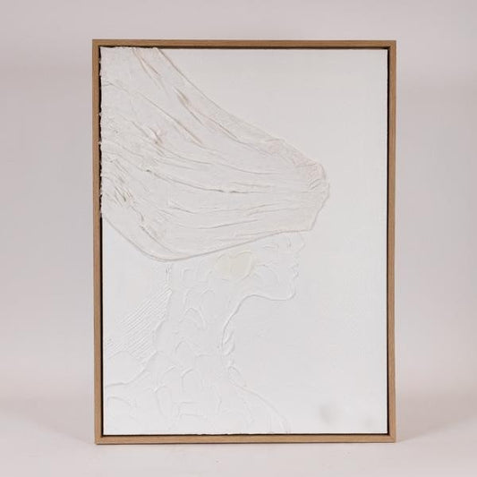 ΠΙΝΑΚΑΣ ΚΑΜΒΑΣ ΧΕΙΡΟΠΟΙΗΤΟΣ ΦΙΓΟΥΡΑ ΛΕΥΚΟΣ 60x3.8x80