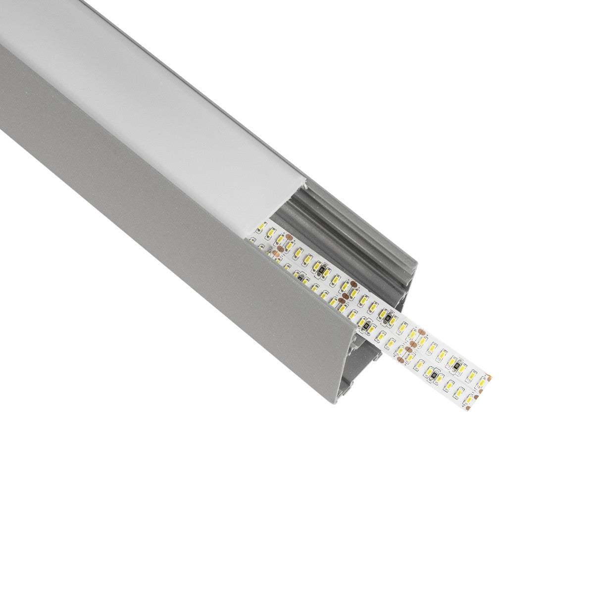 ALP-LINEAR LUMILINE 61765-3M Επιφανειακό / Κρεμαστό Προφίλ Αλουμινίου με Λευκό Γαλακτερό Πατητό Κάλυμμα για Ταινίες LED IP20 - Γκρι Ανθρακί Ματ - Μ300 x Π3.5 x Υ7cm