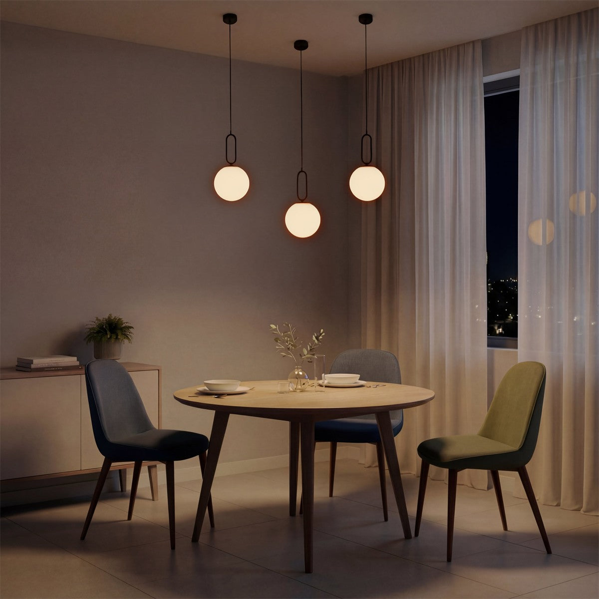 BELLISSIMO KLV-101-0373 Κρεμαστό Φωτιστικό Οροφής για Λάμπα με Ντουί E27 AC 220-240V IP20 - Μαύρο Ματ & Λευκό - Μ20 x Π20 x Υ42