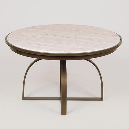 ΤΡΑΠΕΖΙ ΜΕΤΑΛΛΙΚΟ ΧΡΥΣΟ - ΛΕΥΚΟ 70x70x40