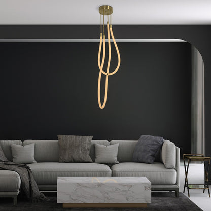 GLOW KLV-101-0153 Φωτιστικό Οροφής LED 42W 4200lm 360° AC 220-240V IP20 Ρυθμιζόμενο Λευκό CCT με Χειριστήριο από 2700K έως 6000K Dimmable - Lumileds SMD Chip - Χρυσό Πλατίνα - Μ50 x Π50 x Υ70