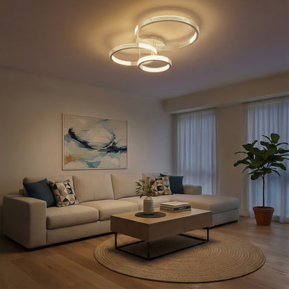 DIAMOND KLV-101-0227 Φωτιστικό Οροφής LED 100W 10000lm 360° AC 220-240V IP20 Ρυθμιζόμενο Λευκό CCT με Χειριστήριο από 2700K έως 6000K Dimmable - Lumileds SMD Chip - Λευκό Ματ - Μ80 x Π50 x Υ20