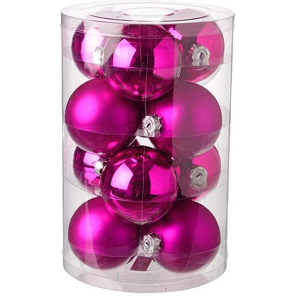 Μπάλα Γυάλινη Φούξια S/12 8εκ
