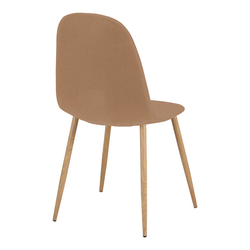 Bella Chair Tan Fabric with Metal Legs in Natural Color 44x55x85