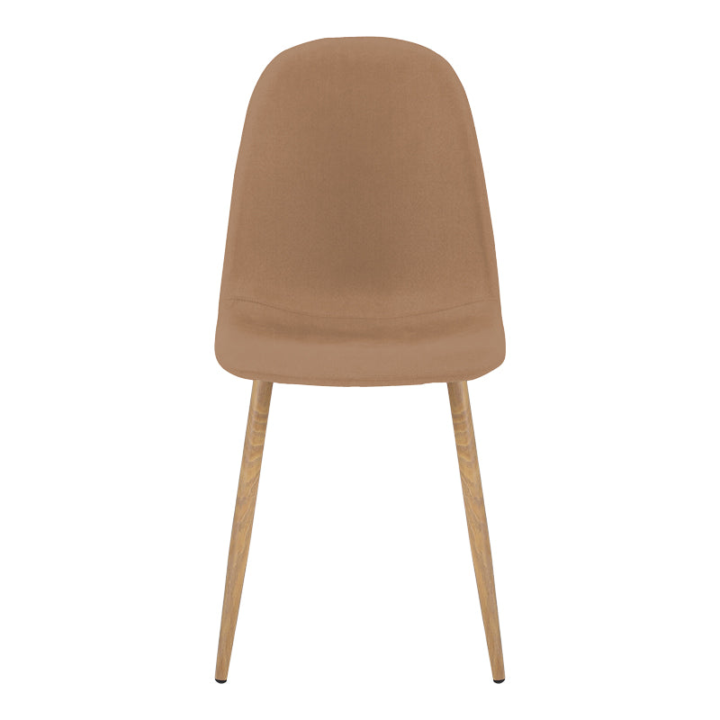 Bella Chair Tan Fabric with Metal Legs in Natural Color 44x55x85