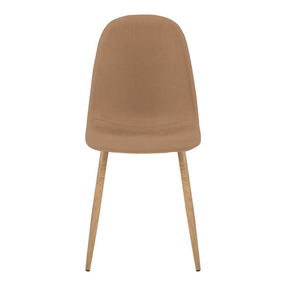 Bella Chair Tan Fabric with Metal Legs in Natural Color 44x55x85