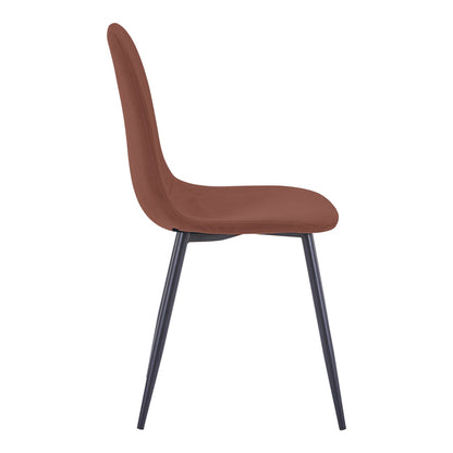 Bella Chair Rotten Apple Velvet with Black Metal Leg 44x55x85