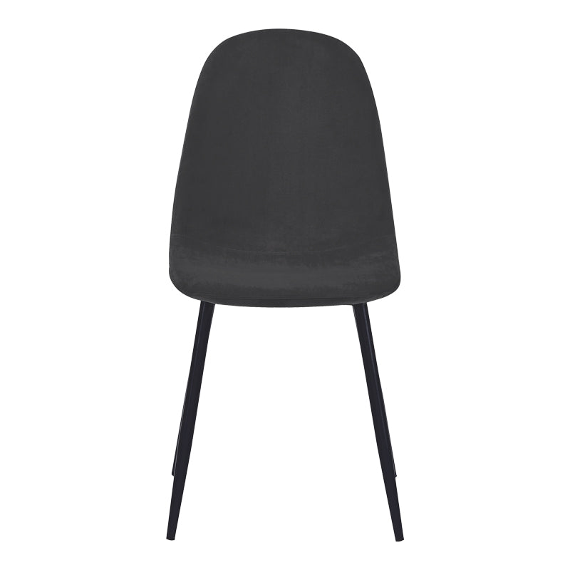 Bella Chair Black Velvet with Black Metal Leg 44x55x85