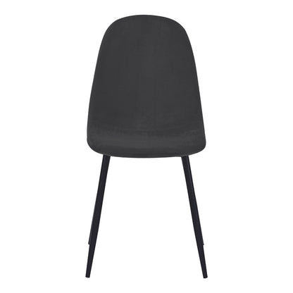 Bella Chair Black Velvet with Black Metal Leg 44x55x85