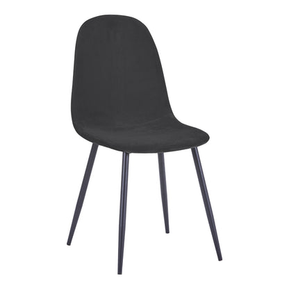 Bella Chair Black Velvet with Black Metal Leg 44x55x85