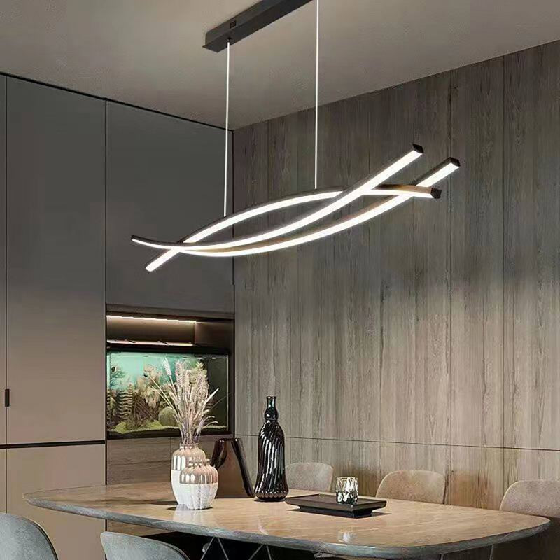 Black LED Light Fixture 3CCT Dimmable by Remote Control 48W 4400lm