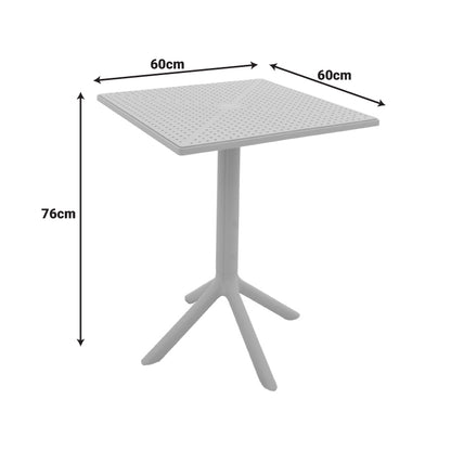 Τραπέζι Groovy PP Διάτρητο Cappuccino 60x60x76