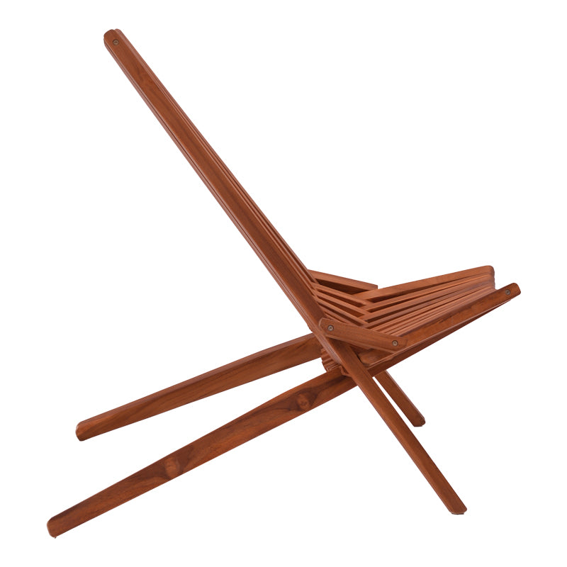 Πολυθρόνα Phoenox Πτυσσόμενη Φυσικό Teak Ξύλο 65x90x87