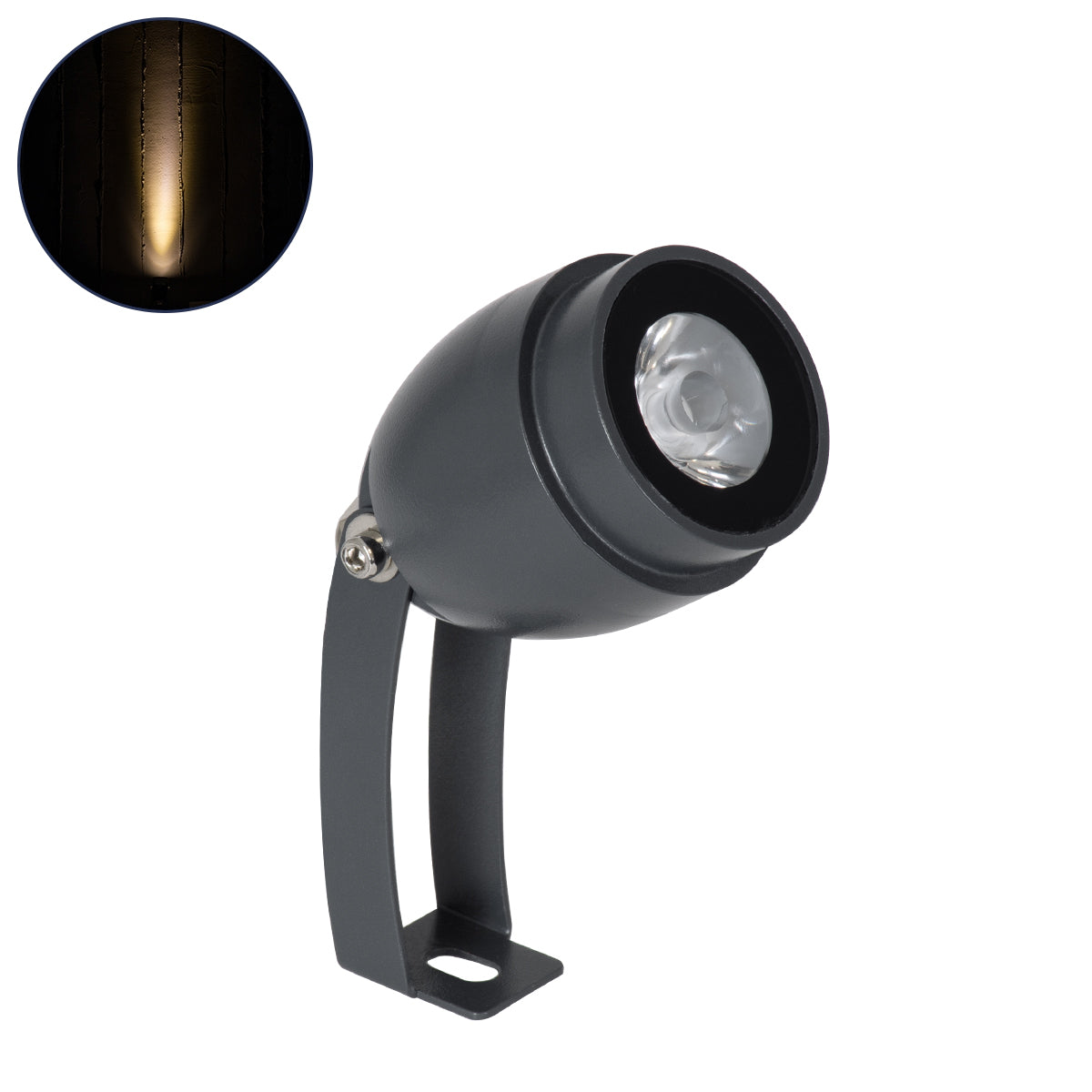 TREELIGHT-TREEGAL 90461 Σποτ Φωτισμού για Φυτά - Δέντρα με Βάση Μπετού & Κορμού LED 3W 330lm 15° DC 24V Αδιάβροχο IP65 Θερμό Λευκό 2700K Dimmable - Γκρι Ανθρακί - Μ5 x Π5 x Υ14.7