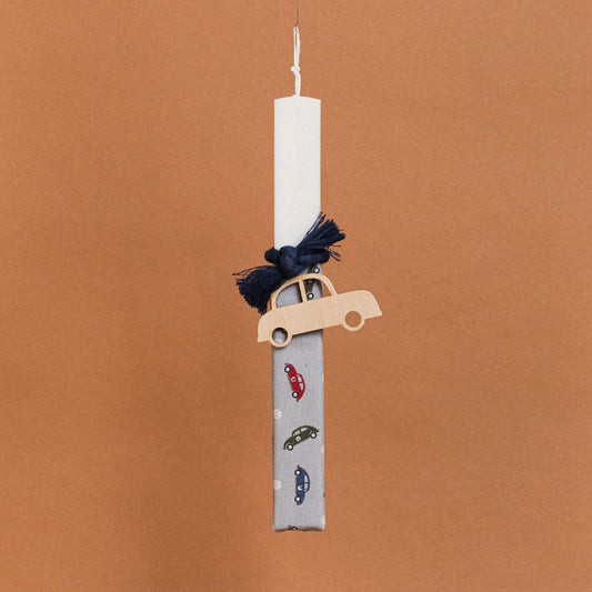 Λαμπάδα Στολισμένη Αυτοκίνητο σε Συσκευασία Δώρου