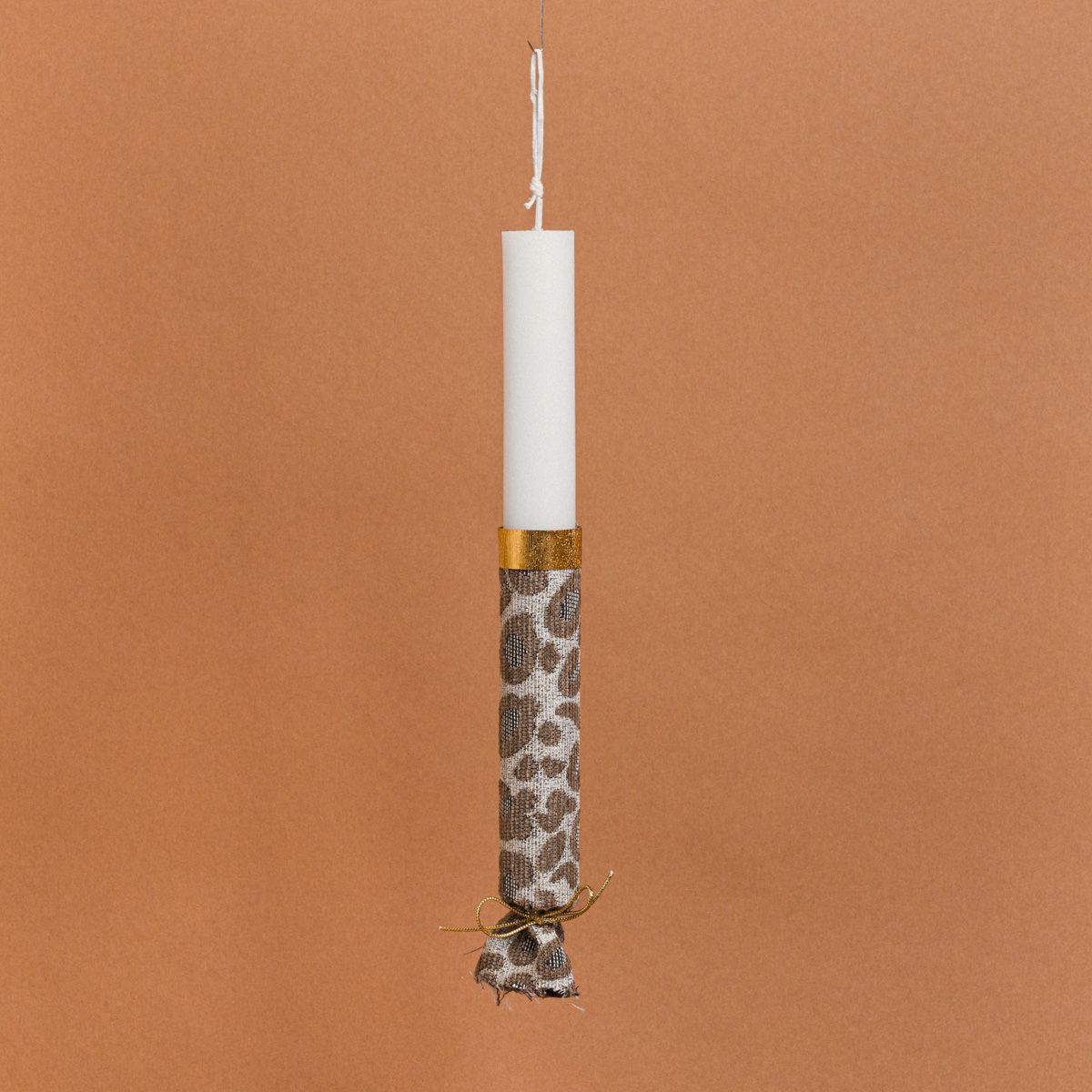 Λαμπάδα Στολισμένη Ζακάρ Μπεζ Λεοπάρ σε Συσκευασία Δώρου