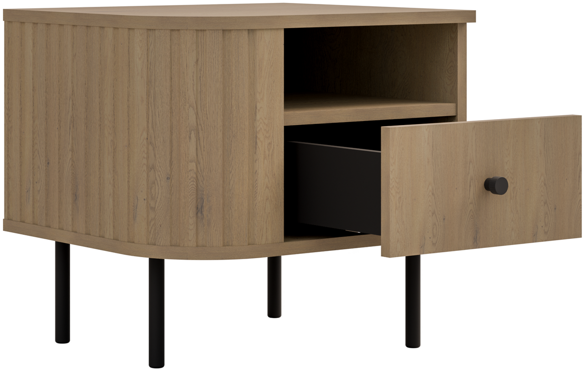 Κομοδίνο Ovelia Αριστερά Φυσικό 48x41.5x45