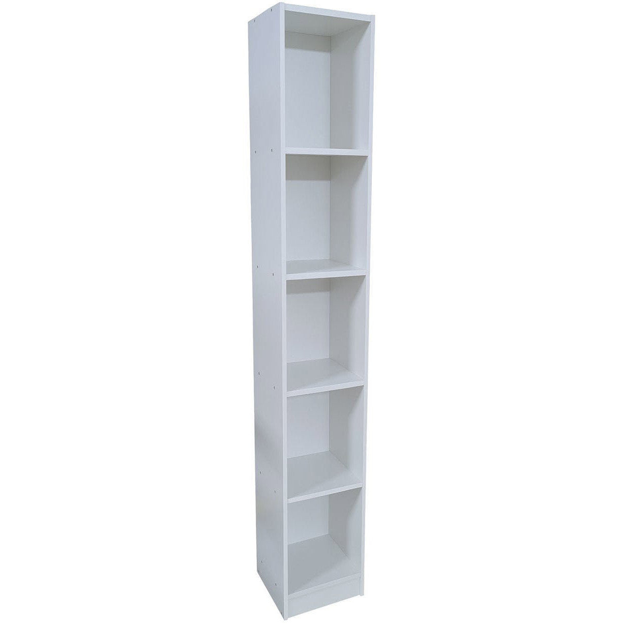 Eliot 5S Slim Bookcase White 30x30x180
