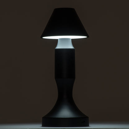 LUNNA 76478 Μοντέρνο Επιτραπέζιο Φωτιστικό Πορτατίφ LED 1.5W 105lm 120° DC 5V Επαναφορτιζόμενο με Μπαταρία Li-ion 1800mAh - Διακόπτη Αφής με 3 Εναλλαγές Φωτισμού CCT Θερμό - Φυσικό - Ψυχρό 1500K - 4500K - 6000K Dimmable - D9 x 23cm - Ασημί