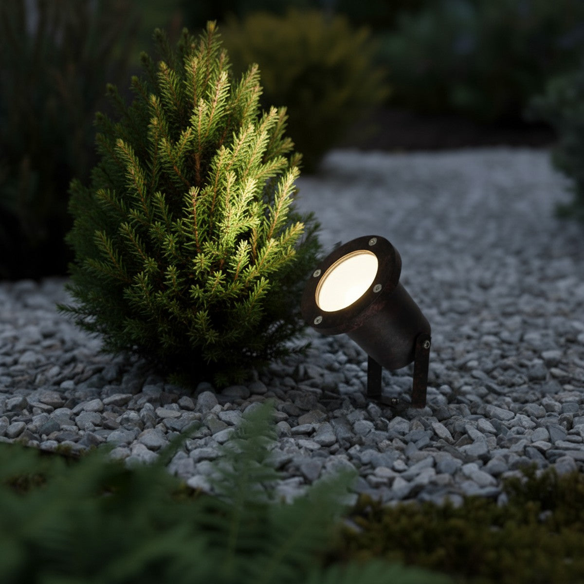 GARDELINI KLV-101-0004 Φωτιστικό Σποτ Κήπου για Φυτά & Δέντρα με Καρφωτή Βάση για Λάμπα MR16 με Ντουί GU10 AC 220-240V Αδιάβροχο IP65 - Μπρονζέ Εφέ Σκουριάς Ματ - Μ10 x Π10 x Υ30