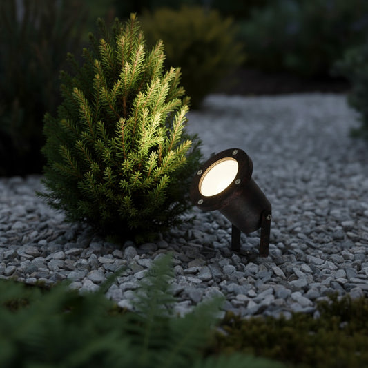 GARDELINI KLV-101-0004 Φωτιστικό Σποτ Κήπου για Φυτά & Δέντρα με Καρφωτή Βάση για Λάμπα MR16 με Ντουί GU10 AC 220-240V Αδιάβροχο IP65 - Μπρονζέ Εφέ Σκουριάς Ματ - Μ10 x Π10 x Υ30