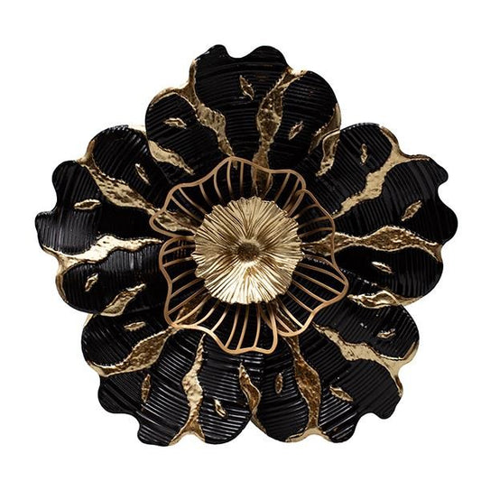 ΔΙΑΚΟΣΜΗΤΙΚΟ ΤΟΙΧΟΥ ΛΟΥΛΟΥΔΙ ΜΕΤΑΛΛΙΚΟ ΜΑΥΡΟ - ΧΡΥΣΟ 38x7x38