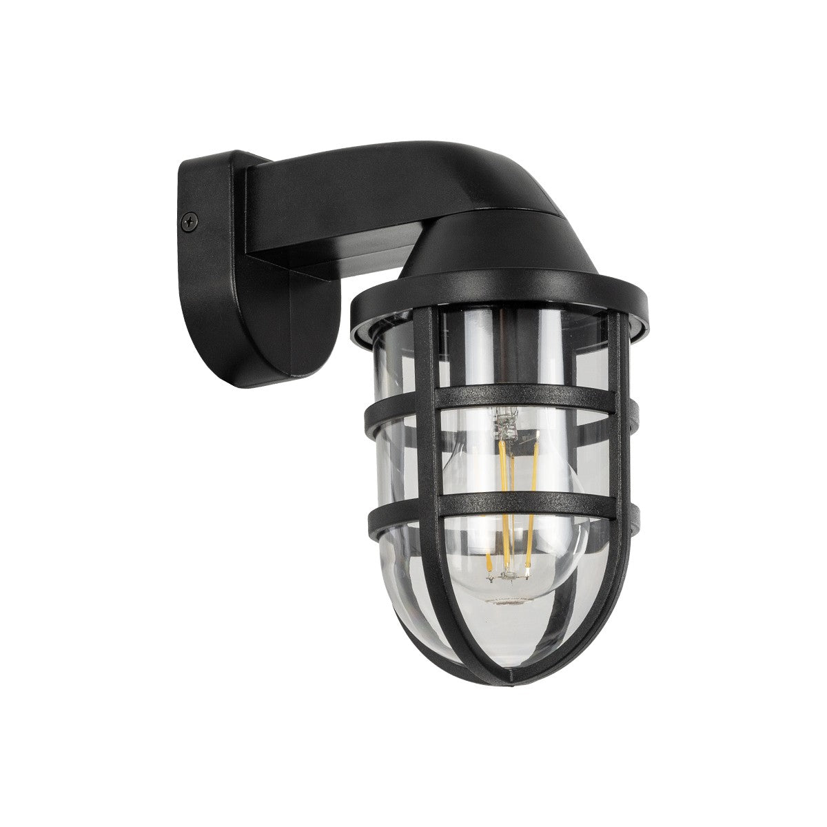 AGRE 61711 Φωτιστικό Τοίχου - Απλίκα Κήπου με Ντουί 1 x E27 AC 220-240V Αδιάβροχο IP65 - Μάυρο - Μ18 x Π11.5 x Υ22cm