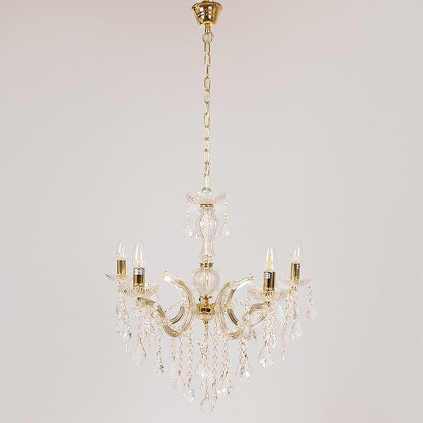 ΠΟΛΥΕΛΑΙΟΣ 5ΦΩΤΟΣ ΜΕ ΚΡΥΣΤΑΛΛΑ ΧΡΥΣΟΣ 64x65εκ