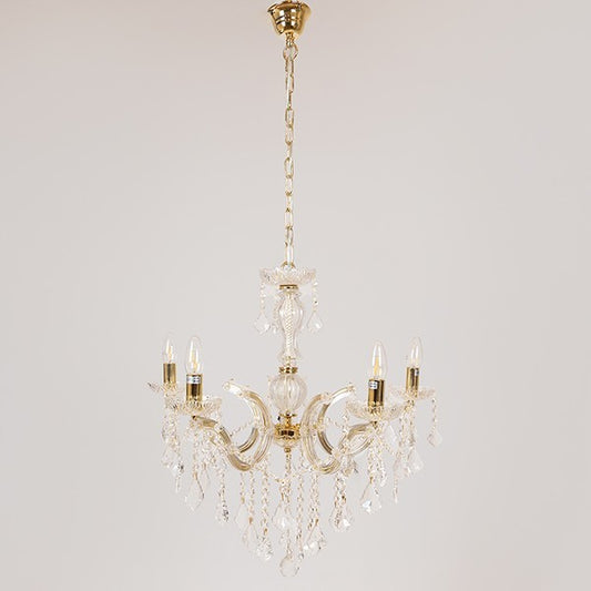 ΠΟΛΥΕΛΑΙΟΣ 5ΦΩΤΟΣ ΜΕ ΚΡΥΣΤΑΛΛΑ ΧΡΥΣΟΣ 64x65εκ
