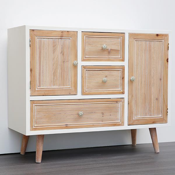 ΣΥΡΤΑΡΙΕΡΑ ΞΥΛΙΝΗ ΧΡΩΜΑ ΛΕΥΚΟ 3 ΣΥΡΤΑΡΙΑ & 2 ΝΤΟΥΛΑΠΙΑ ΧΡΩΜΑ ΦΥΣΙΚΟ 90x33.5x72