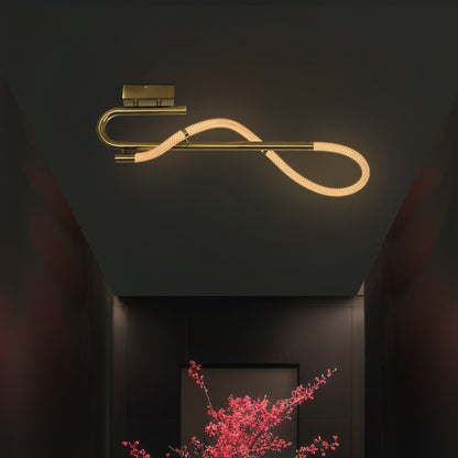 GLOW KLV-101-0148 Φωτιστικό Οροφής LED 18W 1800lm 360° AC 220-240V IP20 Ρυθμιζόμενο Λευκό CCT με On/Off 2700K/4500K/6000K - Lumileds SMD Chip - Χρυσό Πλατίνα - Μ65 x Π30 x Υ30