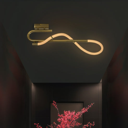 GLOW KLV-101-0148 Φωτιστικό Οροφής LED 18W 1800lm 360° AC 220-240V IP20 Ρυθμιζόμενο Λευκό CCT με On/Off 2700K/4500K/6000K - Lumileds SMD Chip - Χρυσό Πλατίνα - Μ65 x Π30 x Υ30