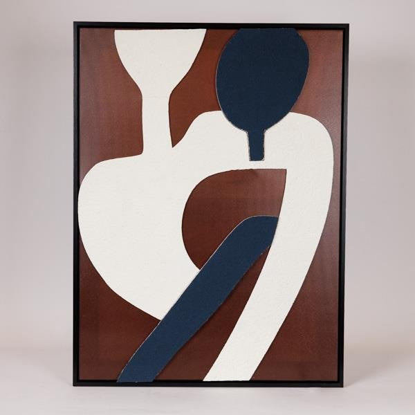 ΠΙΝΑΚΑΣ ΚΑΜΒΑΣ 3D ΦΙΓΟΥΡΕΣ ΜΑΥΡΟΣ - ΚΑΦΕ - ΜΠΕΖ 60x2.9x80