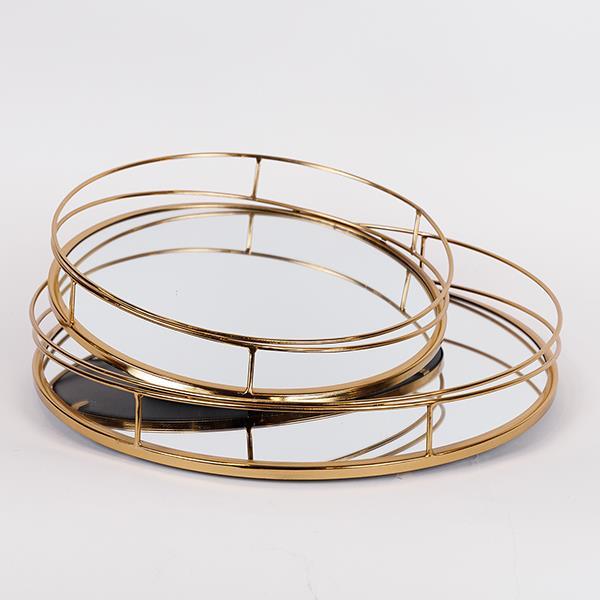 S/2 ΠΕΡΙΣΤΡΕΦΟΜΕΝΟΣ ΔΙΣΚΟΣ ΜΕΤΑΛΛΙΚΟΣ ΜΕ ΚΑΘΡΕΦΤΗ ΧΡΥΣΟΣ 31x31x6 39x39x6