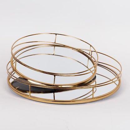 S/2 ΠΕΡΙΣΤΡΕΦΟΜΕΝΟΣ ΔΙΣΚΟΣ ΜΕΤΑΛΛΙΚΟΣ ΜΕ ΚΑΘΡΕΦΤΗ ΧΡΥΣΟΣ 31x31x6 39x39x6