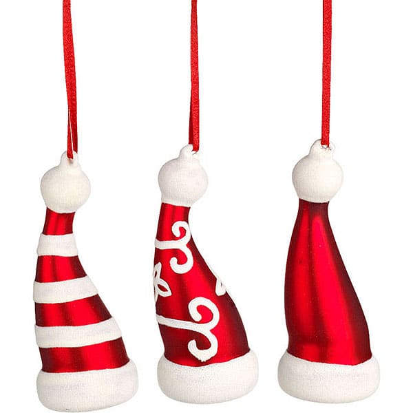 Στολίδι Καπέλο Γυάλινο S/3 11εκ