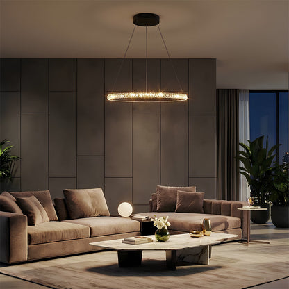 DIAMOND KLV-101-0229 Κρεμαστό Φωτιστικό Οροφής LED 45W 4500lm 180° AC 220-240V IP20 Ρυθμιζόμενο Λευκό CCT με Χειριστήριο από 2700K έως 6000K Dimmable - Lumileds SMD Chip - Μαύρο Ματ - Μ60 x Π60 x Υ3