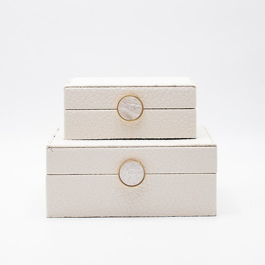 S/2 ΔΙΑΚΟΣΜΗΤΙΚΑ ΚΟΥΤΙΑ ΞΥΛΙΝΑ ΛΕΥΚΟ 20x16x8/16x11x6