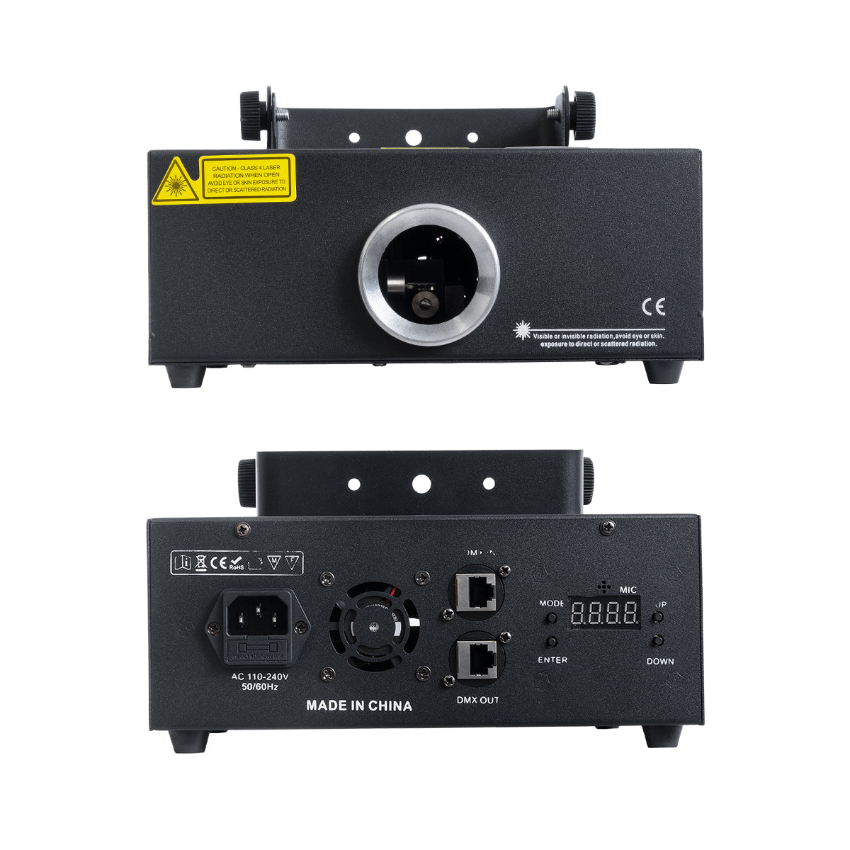 ARES 51127 Επαγγελματικό Laser Projector 30W 1000Mw 300mW RED/635nm - 100mW GREEN/532nm - 600mW BLUE/450nm - AC 220V-240V IP20 3in1 RGB DMX512 - Μ23.5 x Π18 x Υ10cm