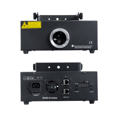 ARES 51127 Επαγγελματικό Laser Projector 30W 1000Mw 300mW RED/635nm - 100mW GREEN/532nm - 600mW BLUE/450nm - AC 220V-240V IP20 3in1 RGB DMX512 - Μ23.5 x Π18 x Υ10cm